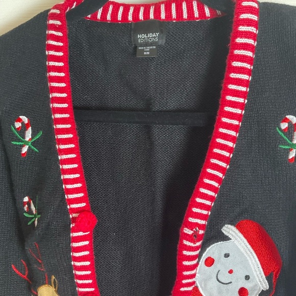 Holiday Editions Women's Christmas Sweater Vest - Candy Canes size medium - Picture 2 of 7